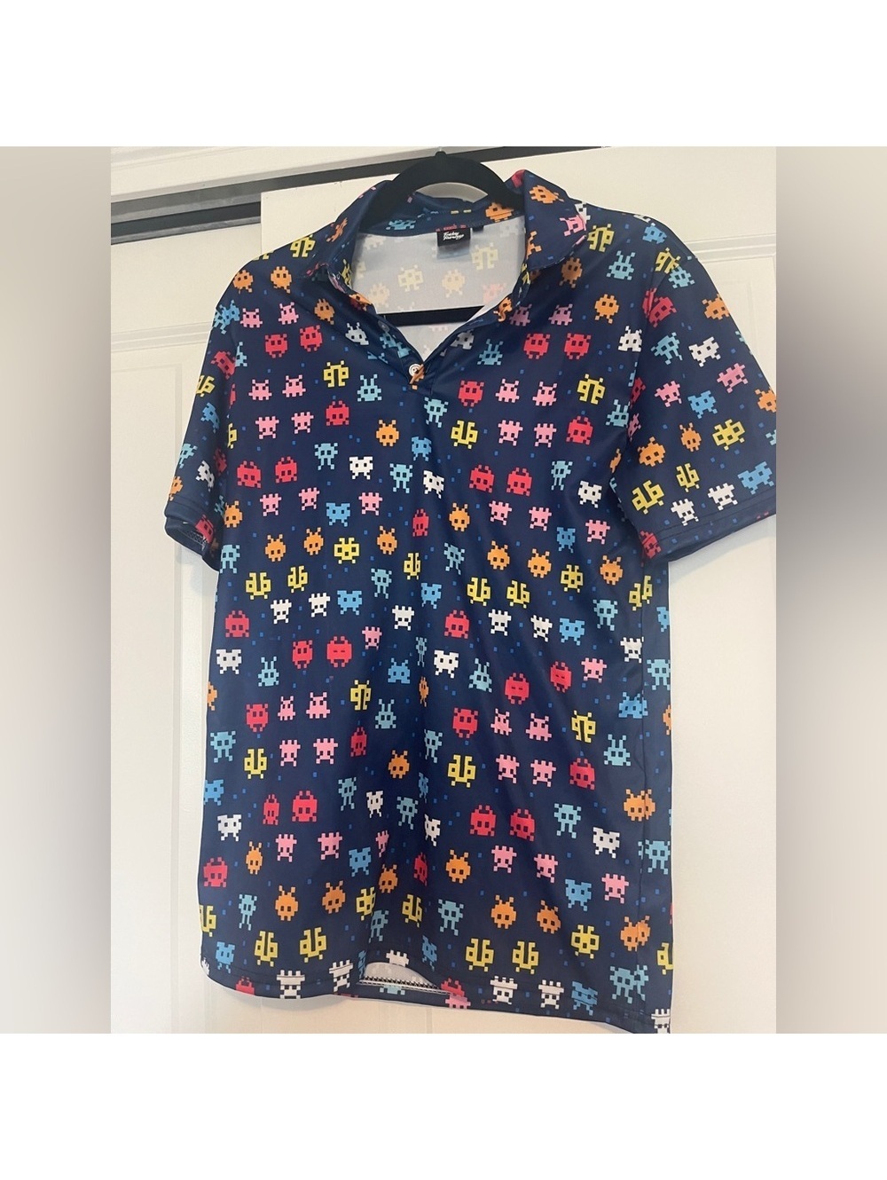 Men's Navy Space Invaders Shirt